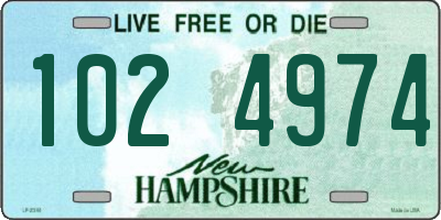 NH license plate 1024974