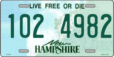 NH license plate 1024982