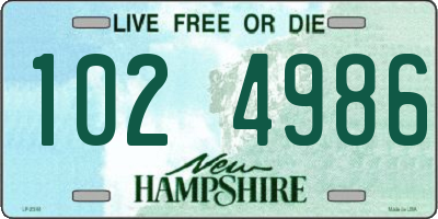 NH license plate 1024986