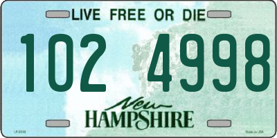 NH license plate 1024998