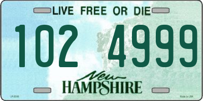 NH license plate 1024999