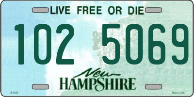 NH license plate 1025069