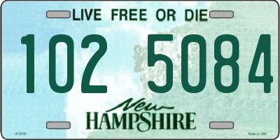 NH license plate 1025084
