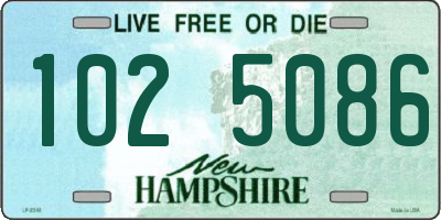 NH license plate 1025086