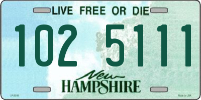 NH license plate 1025111