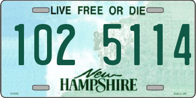 NH license plate 1025114
