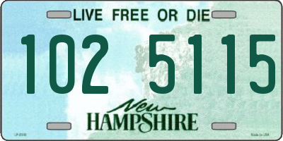 NH license plate 1025115