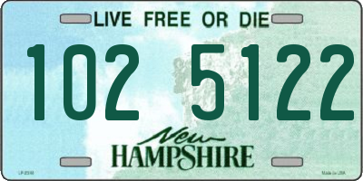 NH license plate 1025122