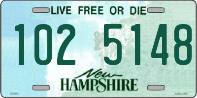 NH license plate 1025148
