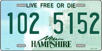 NH license plate 1025152
