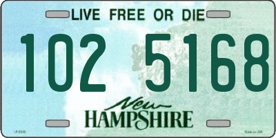 NH license plate 1025168