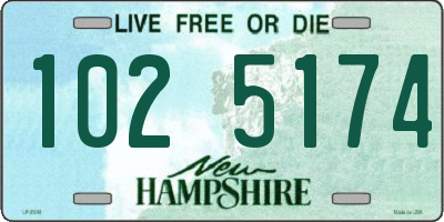 NH license plate 1025174