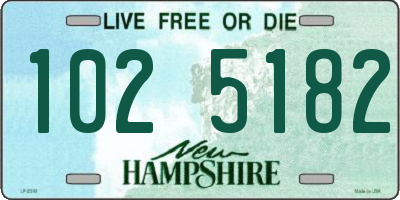 NH license plate 1025182