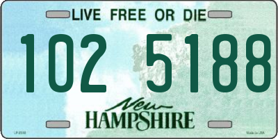 NH license plate 1025188
