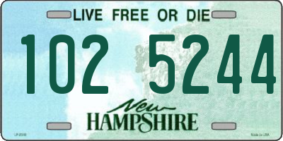 NH license plate 1025244