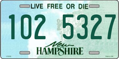 NH license plate 1025327