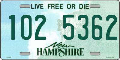 NH license plate 1025362