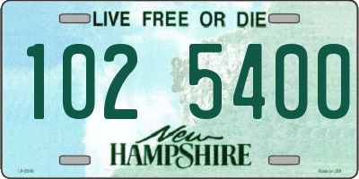 NH license plate 1025400