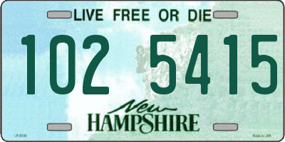 NH license plate 1025415