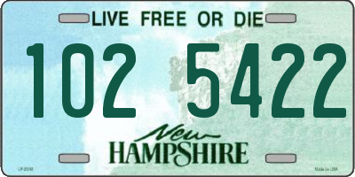 NH license plate 1025422