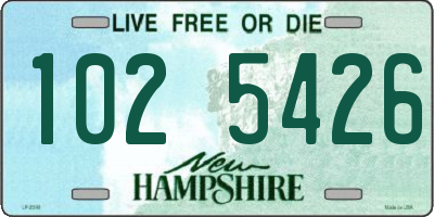 NH license plate 1025426