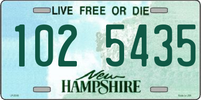 NH license plate 1025435