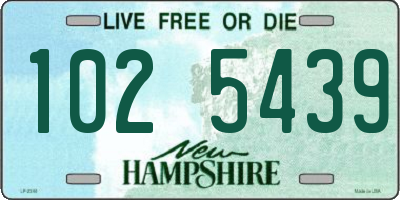 NH license plate 1025439