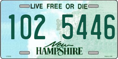 NH license plate 1025446