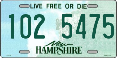 NH license plate 1025475