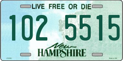 NH license plate 1025515