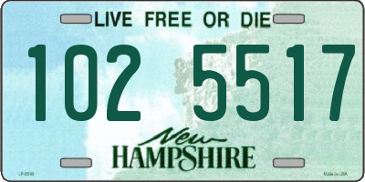 NH license plate 1025517