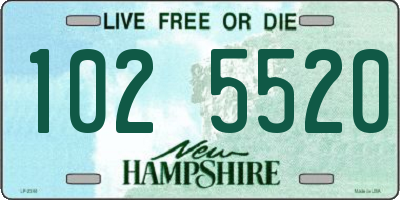 NH license plate 1025520