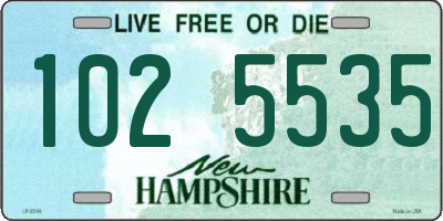 NH license plate 1025535