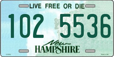 NH license plate 1025536