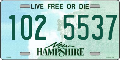 NH license plate 1025537