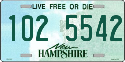 NH license plate 1025542