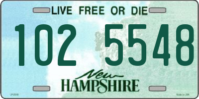NH license plate 1025548