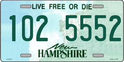 NH license plate 1025552