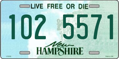 NH license plate 1025571