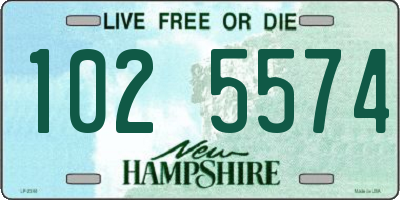 NH license plate 1025574