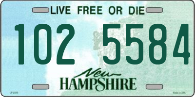 NH license plate 1025584