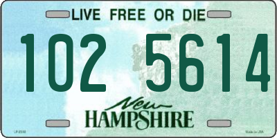 NH license plate 1025614