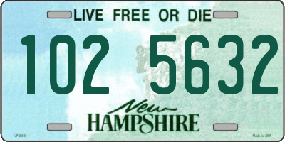 NH license plate 1025632