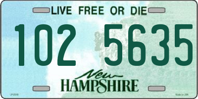 NH license plate 1025635