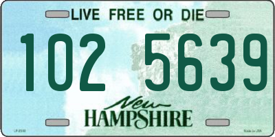 NH license plate 1025639