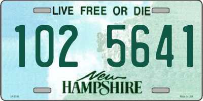 NH license plate 1025641