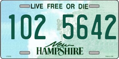 NH license plate 1025642