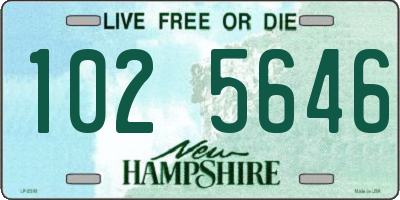 NH license plate 1025646