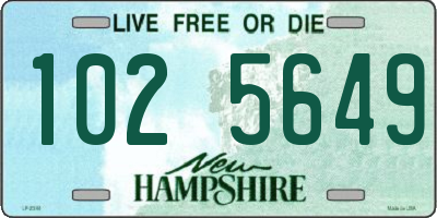 NH license plate 1025649