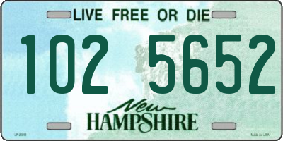 NH license plate 1025652